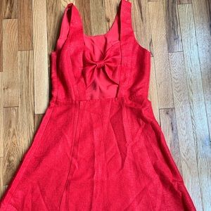 Cooperative Dresses - Red Dress with back bow Cooperative Dresses - Red Dress with back bow